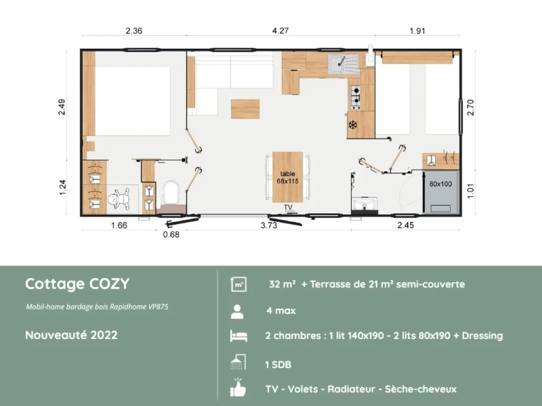 Camping maeva Respire Domaine de Mesqueau 4 Sterren★★★★