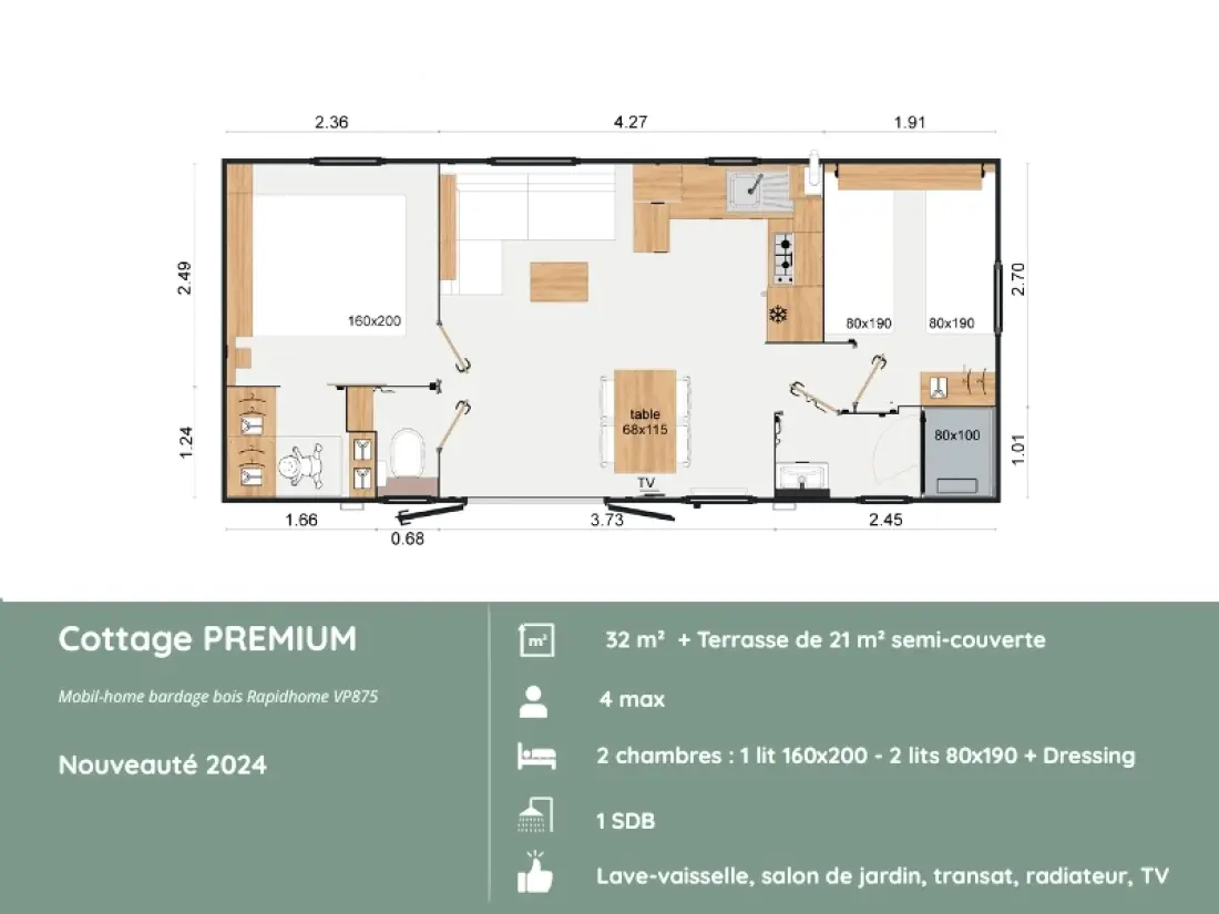 Camping maeva Respire Domaine de Mesqueau 4 Sterren★★★★