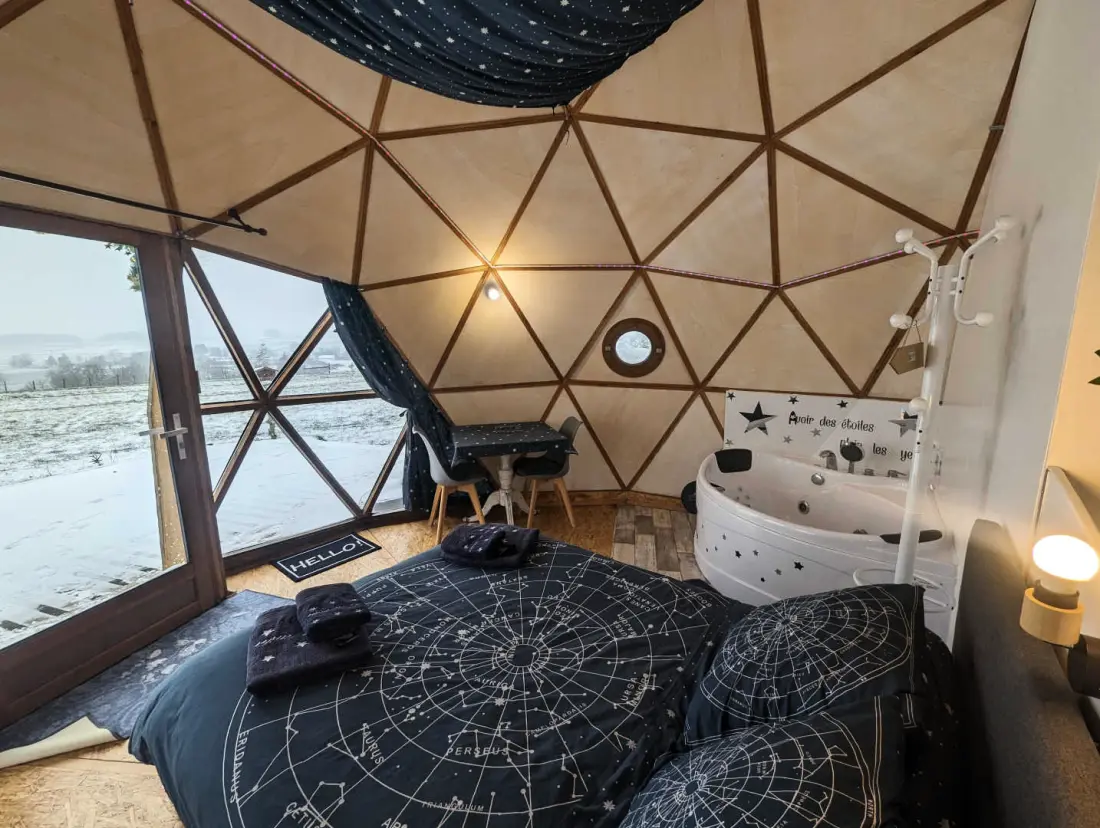 Gîte de France Dome "la vue éoilée" mit Frühstück