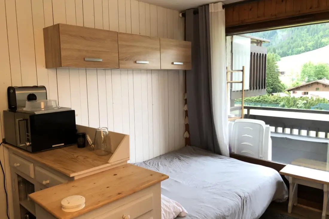 Családi stúdió, közel a Praz-sur-Arly lejtőihez