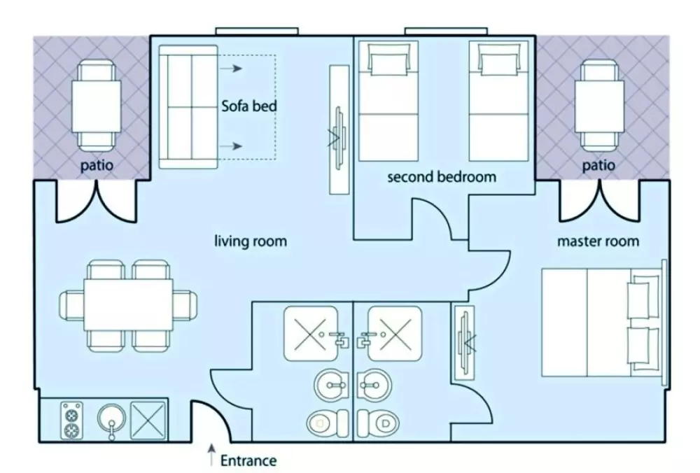 Apartmanok Arena Park Plaza Verudela Útvonalterv
