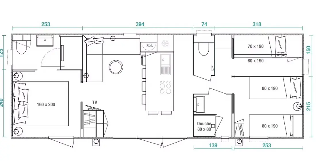 Camping Yukadi Villages Le Logis 4 Sterren★★★★