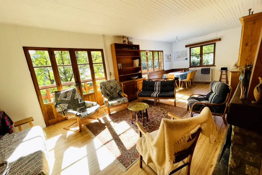 Family Chalet a kertben Saint Chaffrey