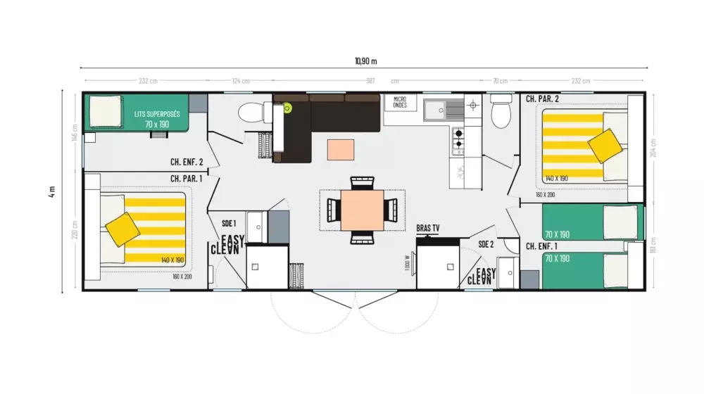 Camping Paradis Domaine de Bellevue3 Sterren★★★