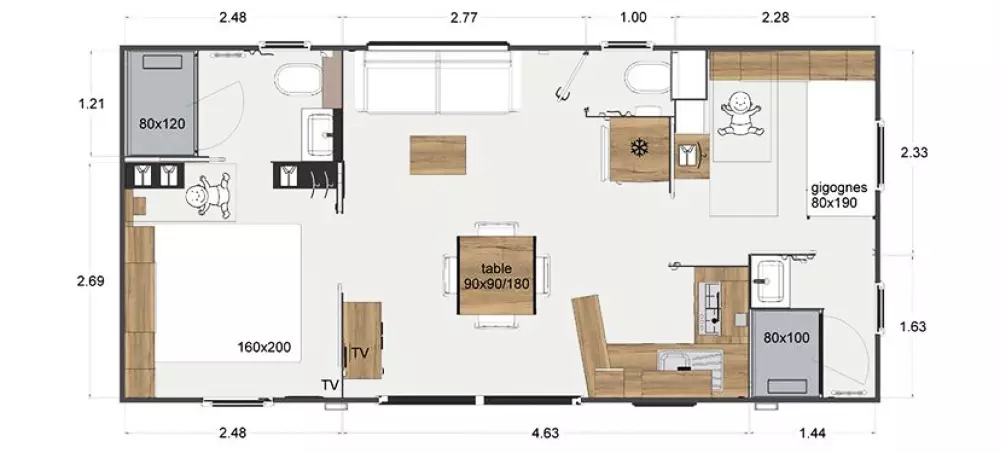 Camping Paradis Domaine de Bellevue3 Sterren★★★