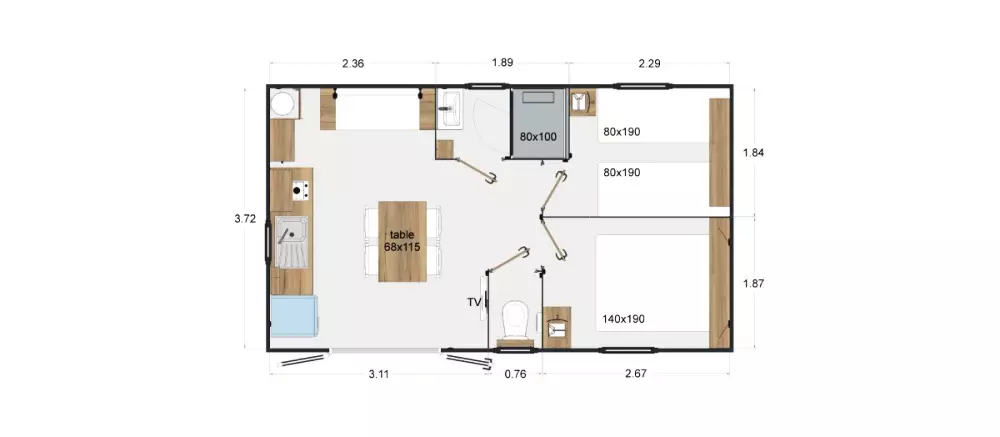 Camping maeva Escapades La Parée du Both 3 Stjerner★★★