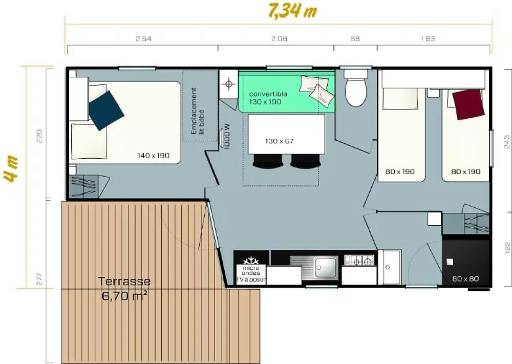 Campingplatz Le Both d'Orouët 3 Sterne★★★