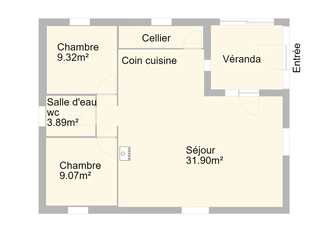 Gîte de France Die Quelle des Kellers 4/6 Personen 1 Ohr