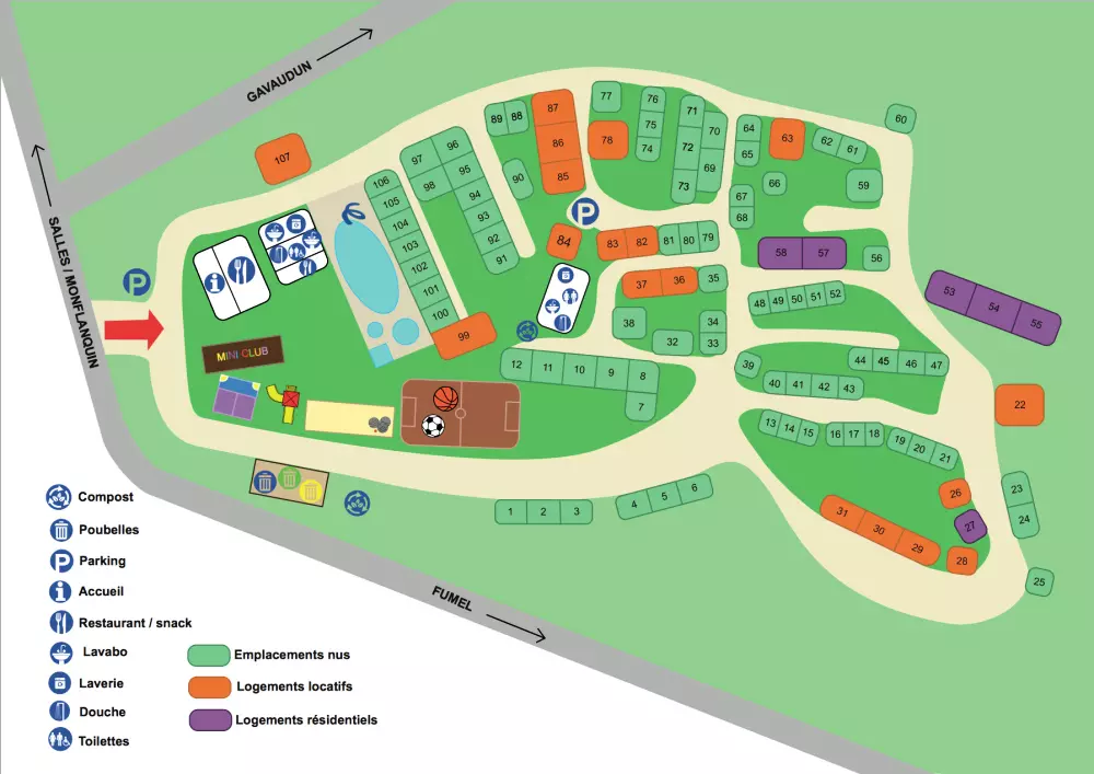 Camping des Bastides 4 Gwiazdy★★★★ 4 Gwiazdy★★★★ 4 Gwiazdy★★★★ 4 Gwiazdy★★★★