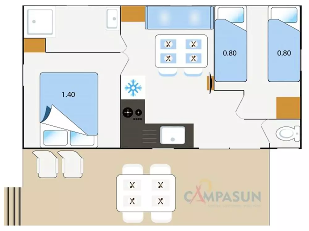 Campasun Camping Parc Mogador Útvonalterv