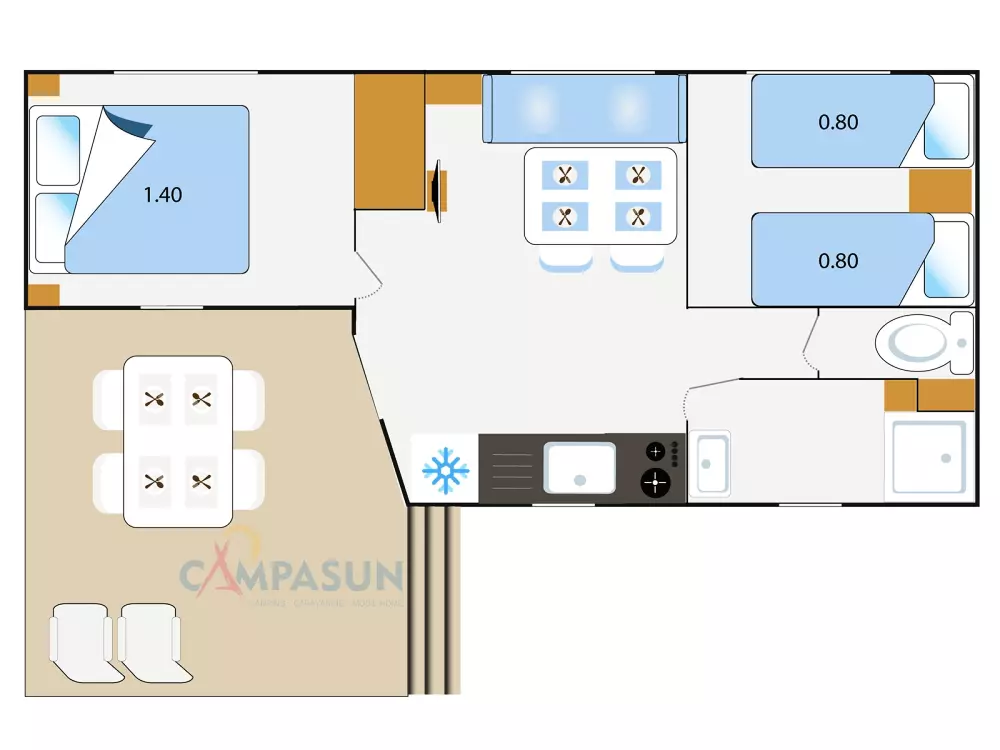 Campasun Camping Parc Mogador Útvonalterv