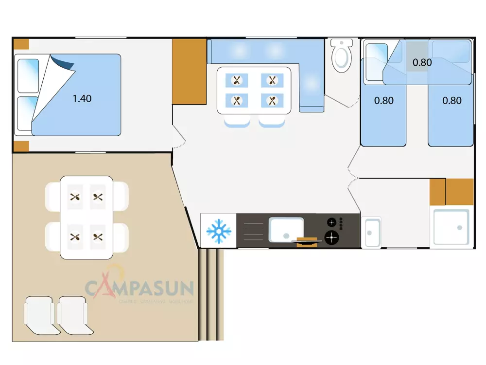 Campasun Camping Parc Mogador Útvonalterv