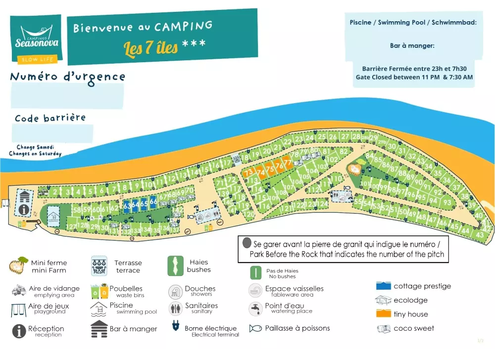 Camping Seasonova Les 7 Iles 3 Stars★★★