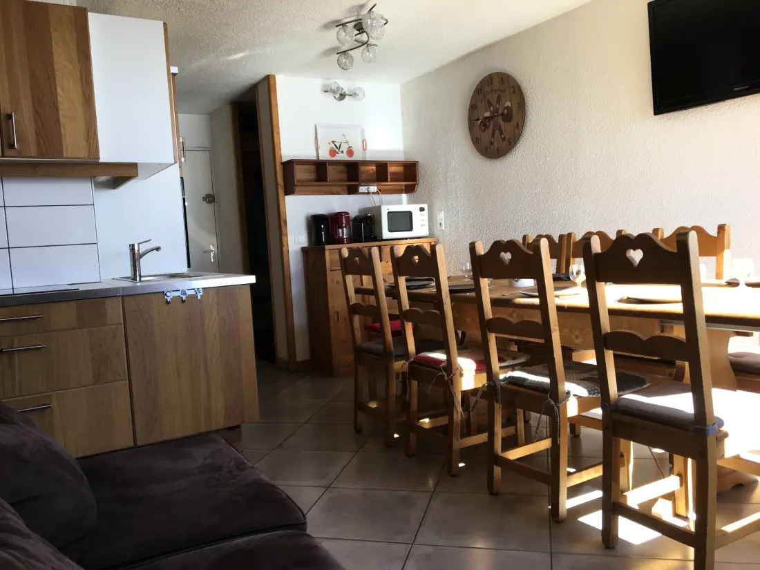 Az apartman Val Thorens lejtőire néz