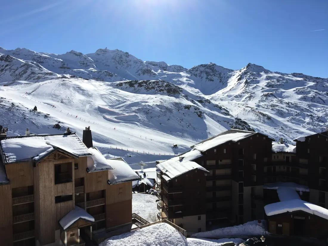 Az apartman Val Thorens lejtőire néz