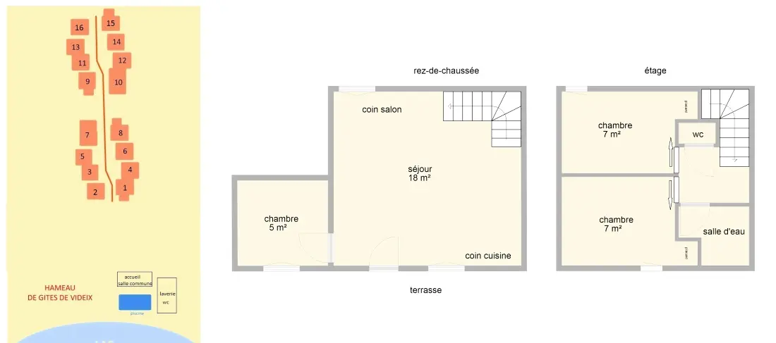 Gîte de France La Chassagne - gîte nr. 9 2 korenaren