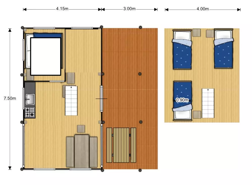 Campingplatz FONTAINE DU ROC 3 Sterne★★★