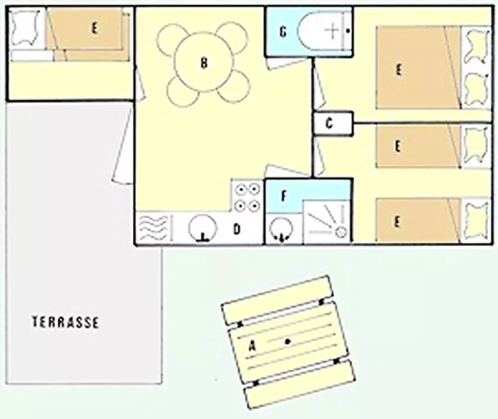 Campingplatz FONTAINE DU ROC 3 Sterne★★★